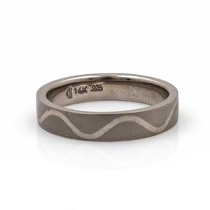 Krikawa 14k and Sterling Sliver Men's Band Ring